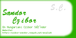 sandor czibor business card